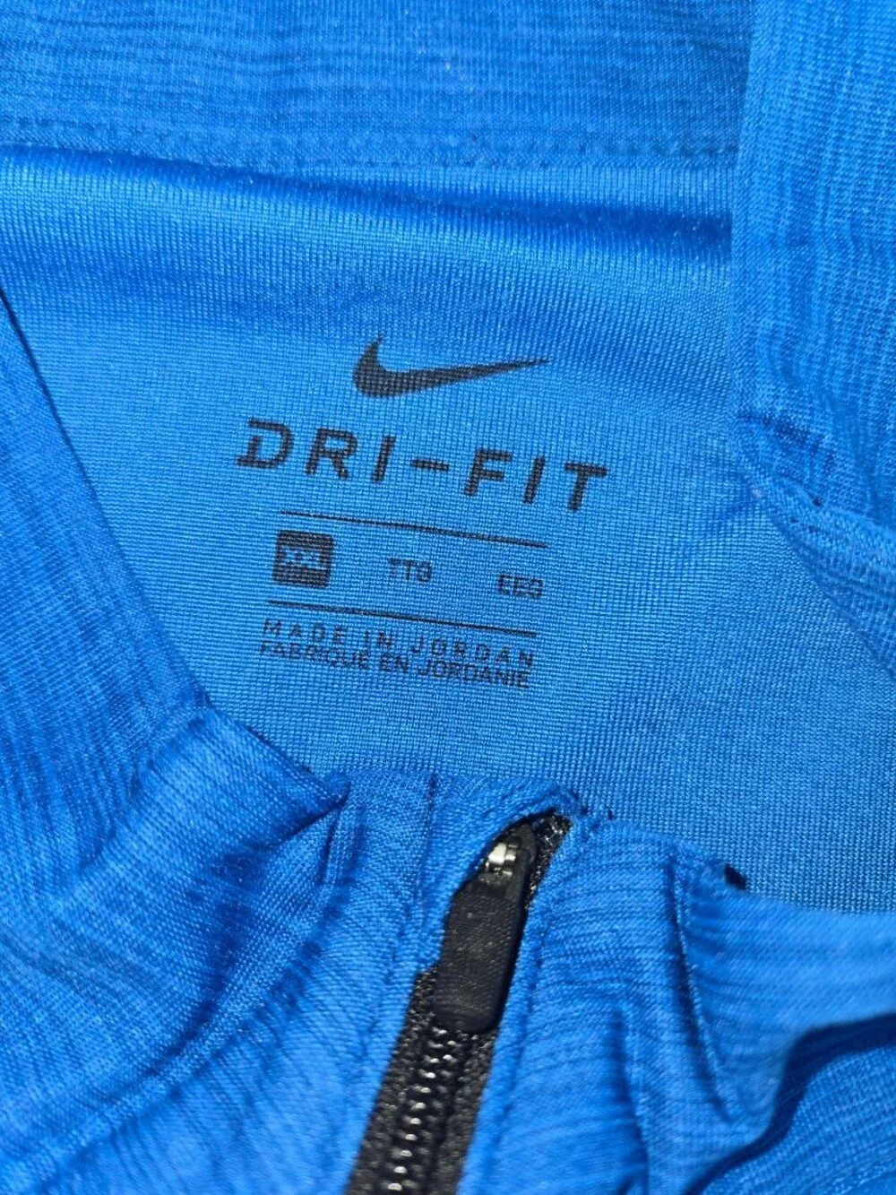 Nike Dri-Fit Blue 1/4 Zip Long-Sleeve Athletic Shirt Size XXL